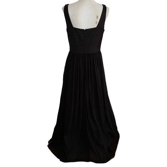 JS Collections Size 10 Evening Gown Formal Maxi Dress Sleeveless Black Tulle - Picture 2 of 6